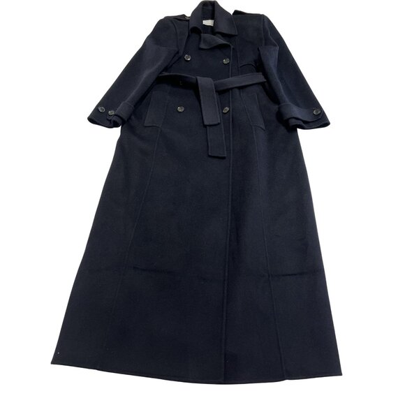 The Frankie Shop NikolaTrench Coat in Navy Blue - Picture 1 of 5